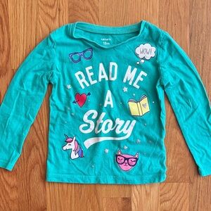 18M Carter's Long Sleeve Read Me a Story Tee